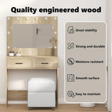 Dressing Table Sonoma Oak 78,5 x 41 x 135 cm Engineered Wood - Low Angle