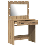 Dressing Table Artisan oak 78.5 x 41 x 135 cm Engineered wood - Top-Down View