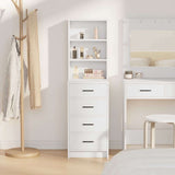 Highboard with Drawer White 40 x 41 x 135 cm Engineered wood - Top-Down View