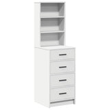 Highboard with Drawer White 40 x 41 x 135 cm Engineered wood - Front View