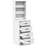 Highboard with Drawer White 40 x 41 x 135 cm Engineered wood - 45-Degree Angle