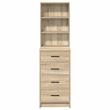 Highboard Sonoma oak 40 x 41 x 135 cm Engineered wood - Rear View