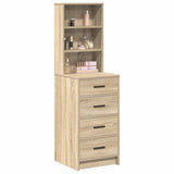 Highboard Sonoma oak 40 x 41 x 135 cm Engineered wood - Side View