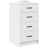 Sideboard White 40 x 41 x 75 cm Engineered Wood - Side View