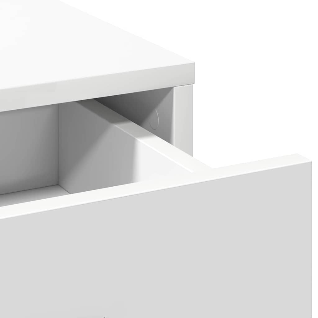 Highboard with Drawer White 40 x 40,5 x 135 cm Engineered Wood