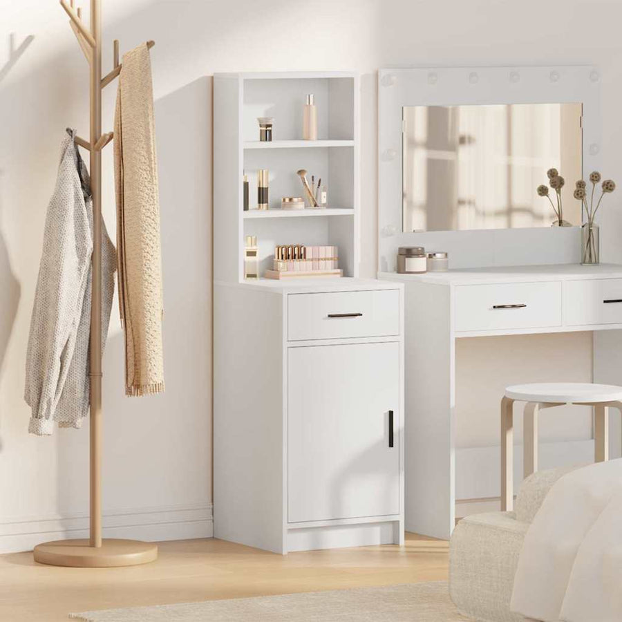 Highboard White 41 x 40 x 135 cm Engineered Wood