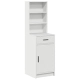 Highboard with Drawer White 40 x 40.5 x 135 cm Engineered wood - Front View