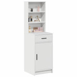 Highboard with Drawer White 40 x 40.5 x 135 cm Engineered wood - Side View