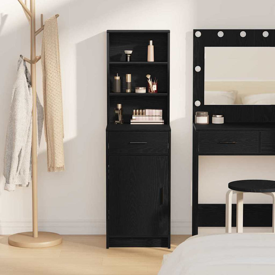 Highboard Black Oak 41 x 40 x 135 cm Engineered Wood