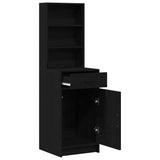 Highboard Black Oak 40 x 40,5 x 135 cm Engineered Wood - 45-Degree Angle