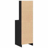Highboard Black Oak 40 x 40,5 x 135 cm Engineered Wood - Low Angle