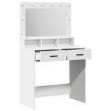 Dressing Table White 79 x 41 x 135 cm Engineered wood - Top-Down View