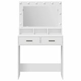 Dressing Table White 79 x 41 x 135 cm Engineered wood - 45-Degree Angle