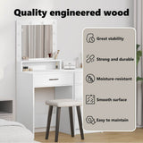Dressing Table White 50 x 41 x 135 cm Engineered Wood
