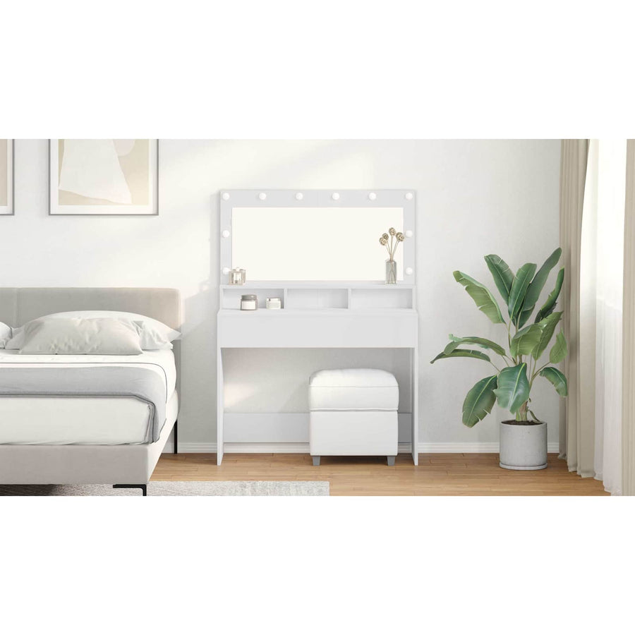 Dressing Table White 100 x 41 x 135 cm Engineered Wood