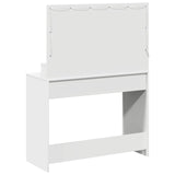 Dressing Table White 100 x 41 x 135 cm Engineered Wood - Rear View
