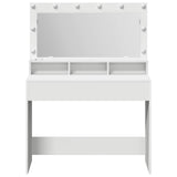Dressing Table White 100 x 41 x 135 cm Engineered Wood - Top-Down View