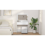 Dressing Table White 78,5 x 41 x 135 cm Engineered Wood - Close-Up Angle
