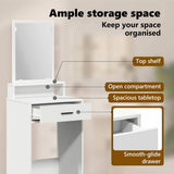 Dressing Table White 50 x 41 x 140 cm Engineered Wood - Extra Image