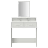 Dressing Table White 79 x 41 x 140 cm Engineered wood - Rear View