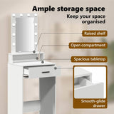 Dressing Table White 50 x 41 x 140 cm Engineered Wood - Extra Image