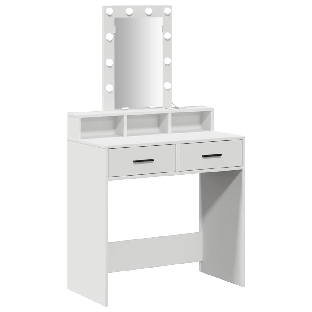 Dressing Table White 79 x 41 x 140 cm Engineered Wood