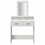 Dressing Table White 79 x 41 x 140 cm Engineered wood - 45-Degree Angle