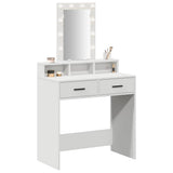 Dressing Table White 79 x 41 x 140 cm Engineered Wood