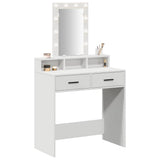 Dressing Table White 79 x 41 x 140 cm Engineered wood - Side View