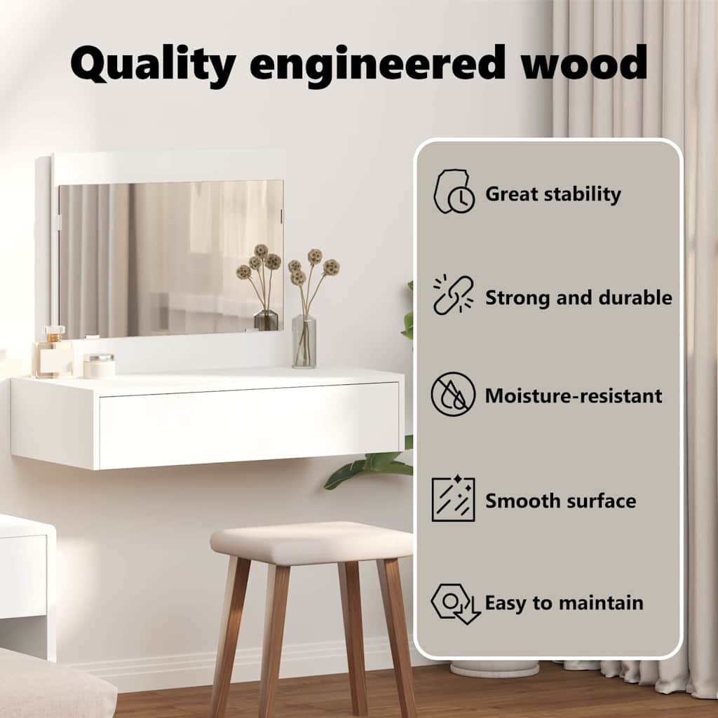 Dressing Table White 83 x 40 x 70 cm Engineered Wood