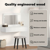 Dressing Table White 100 x 40 x 70 cm Engineered Wood - Extra Image
