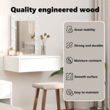 Dressing Table White 60 x 40 x 70 cm Engineered Wood - Low Angle