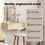 Dressing Table Brown 60 x 40 x 70 cm Engineered Wood - Low Angle
