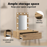 Dressing Table Brown 60 x 40 x 70 cm Engineered Wood - Extra Image