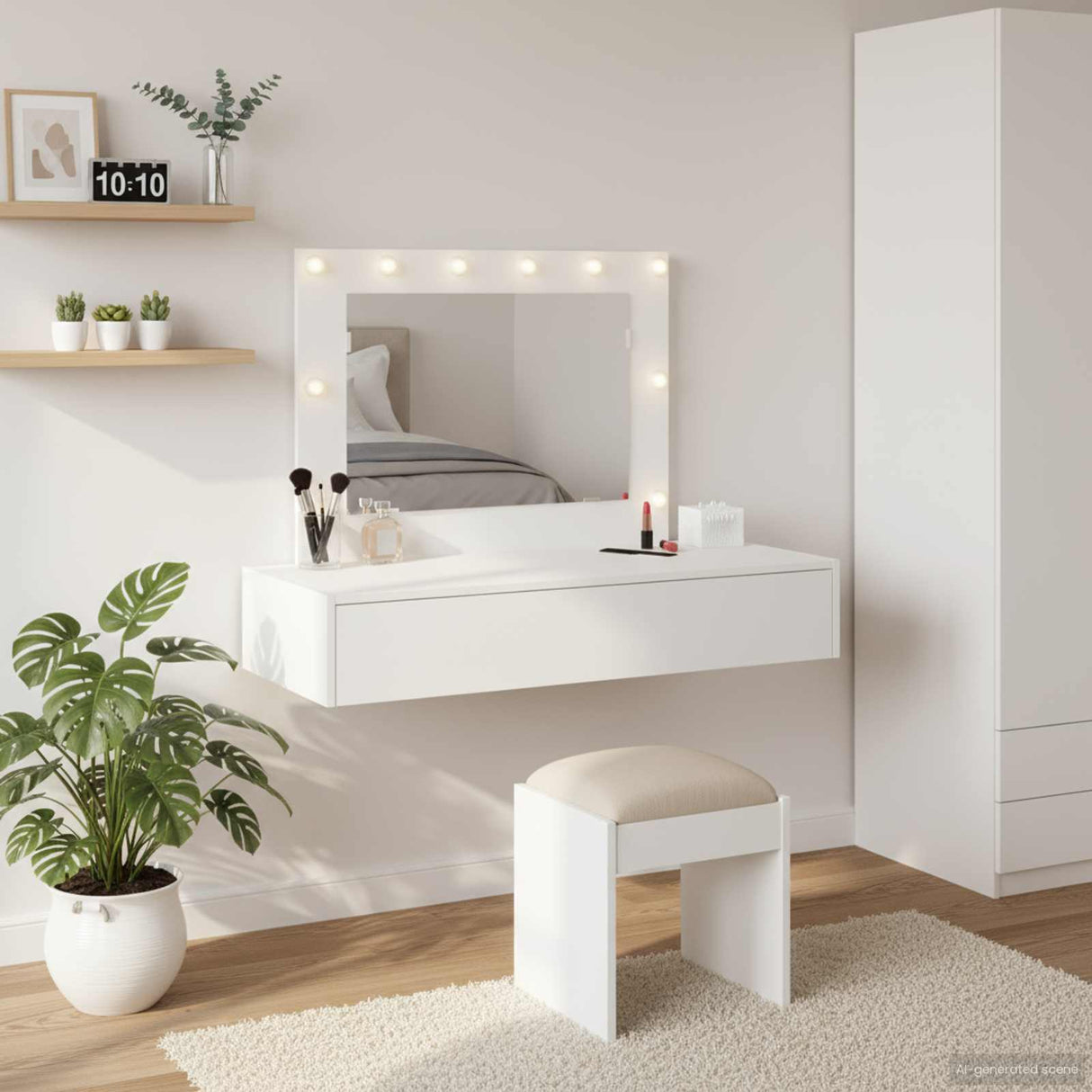Dressing Table White 100 x 40 x 70 cm Engineered Wood