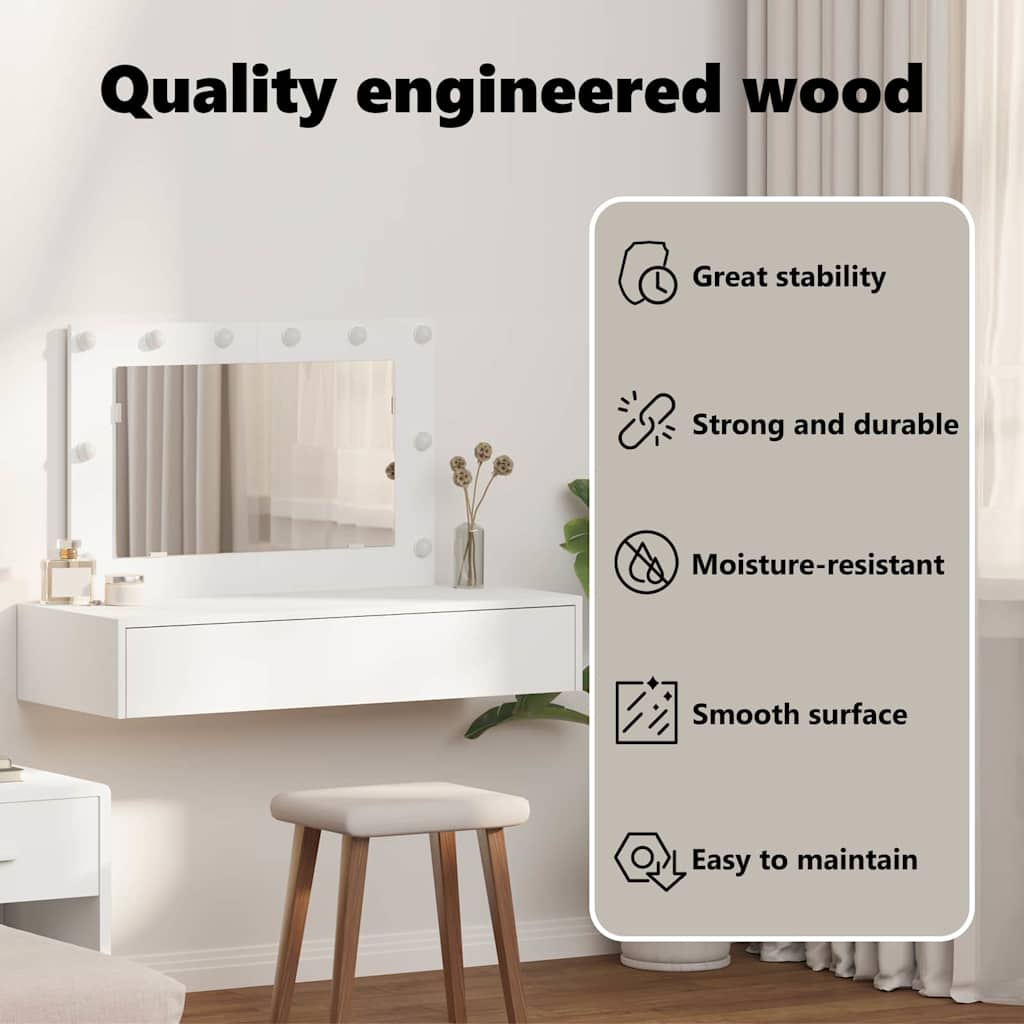 Dressing Table White 100 x 40 x 70 cm Engineered Wood
