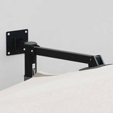 Garden Parasol Beige and Black 248 x 248 x 148 cm - Side View