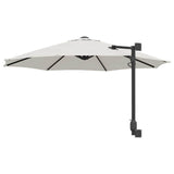 Garden Parasol Beige and Black 248 x 248 x 148 cm - Rear View