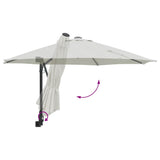Garden Parasol Beige and Black 248 x 248 x 148 cm - Low Angle