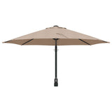 Garden Parasol Taupe 248 x 248 x 148 cm Polyester and Steel