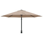 Garden Parasol 248 x 248 x 148 cm Polyester and Steel Taupe