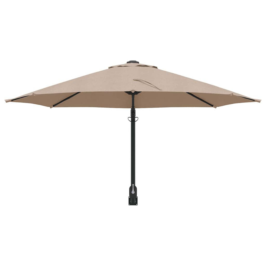 Garden Parasol 248 x 248 x 148 cm Polyester and Steel Taupe