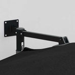 Garden Parasol 248 x 248 x 148 cm Polyester and Steel Black