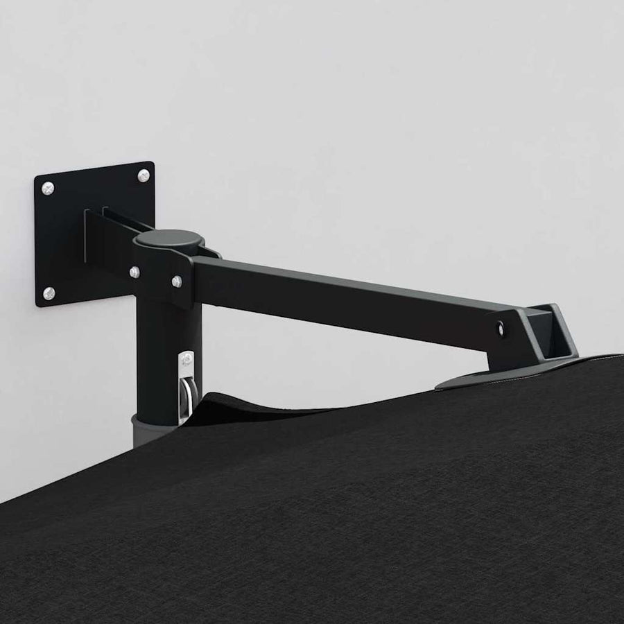 Garden Parasol 248 x 248 x 148 cm Polyester and Steel Black