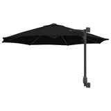 Garden Parasol Black and Black 248 x 248 x 148 cm - Rear View