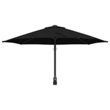 Garden Parasol Black 248 x 248 x 148 cm Polyester and Steel