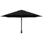 Garden Parasol 248 x 248 x 148 cm Polyester and Steel Black