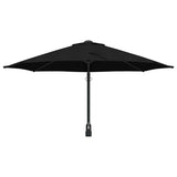 Garden Parasol Black and Black 248 x 248 x 148 cm - Top-Down View