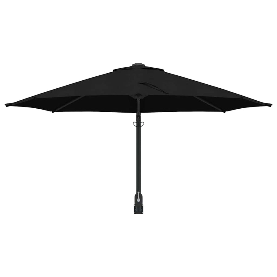 Garden Parasol 248 x 248 x 148 cm Polyester and Steel Black
