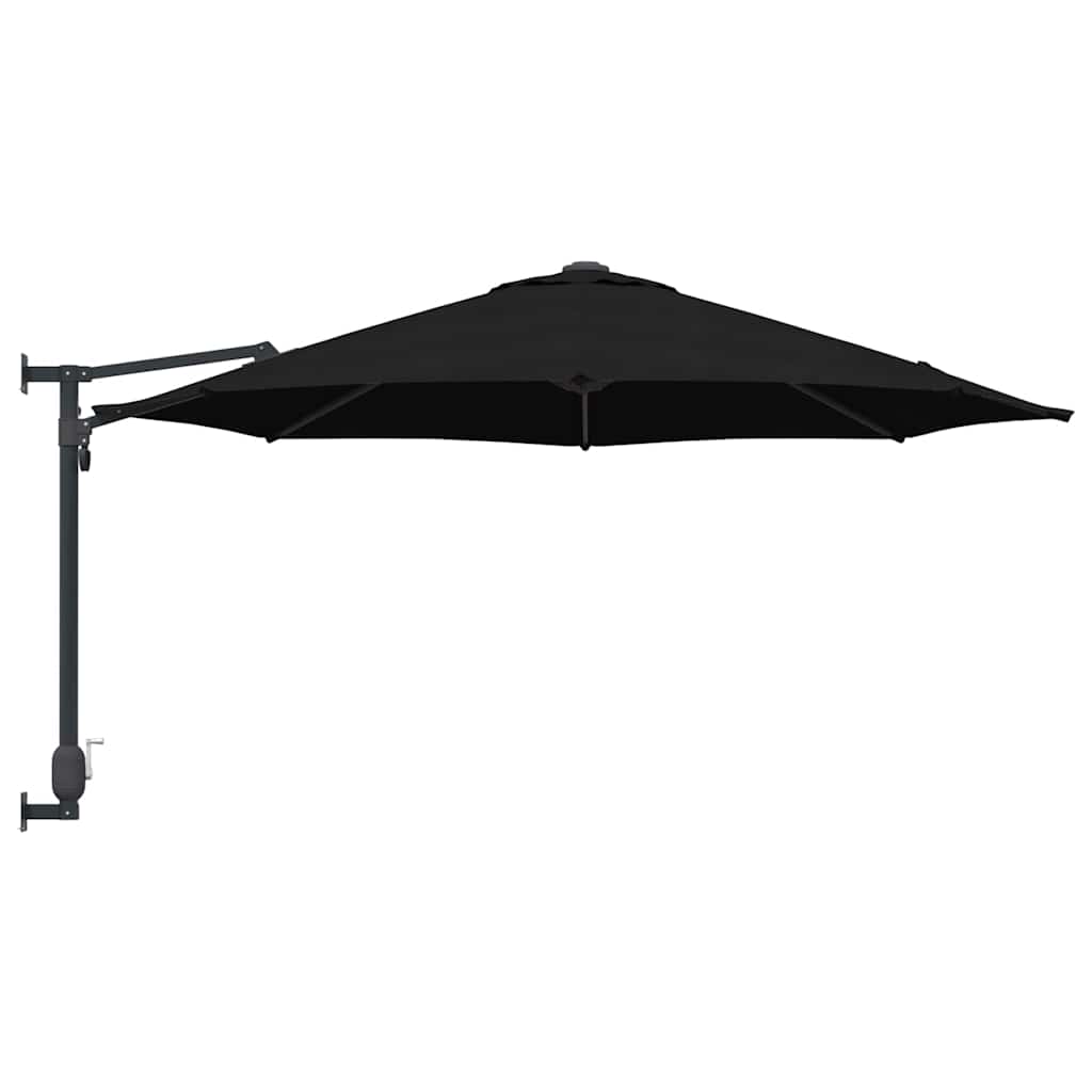Garden Parasol Black and Black 248 x 248 x 148 cm